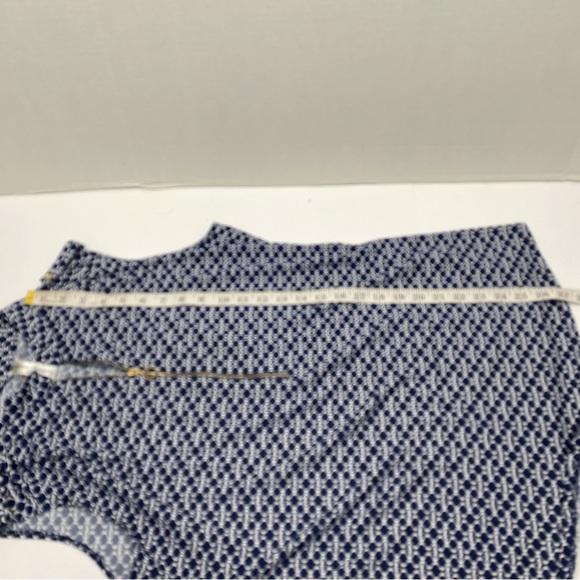 PerSeption Concept Woman's XL Sleeveless Blouse Blue White 1/2 Zip Front Casual - Picture 7 of 8